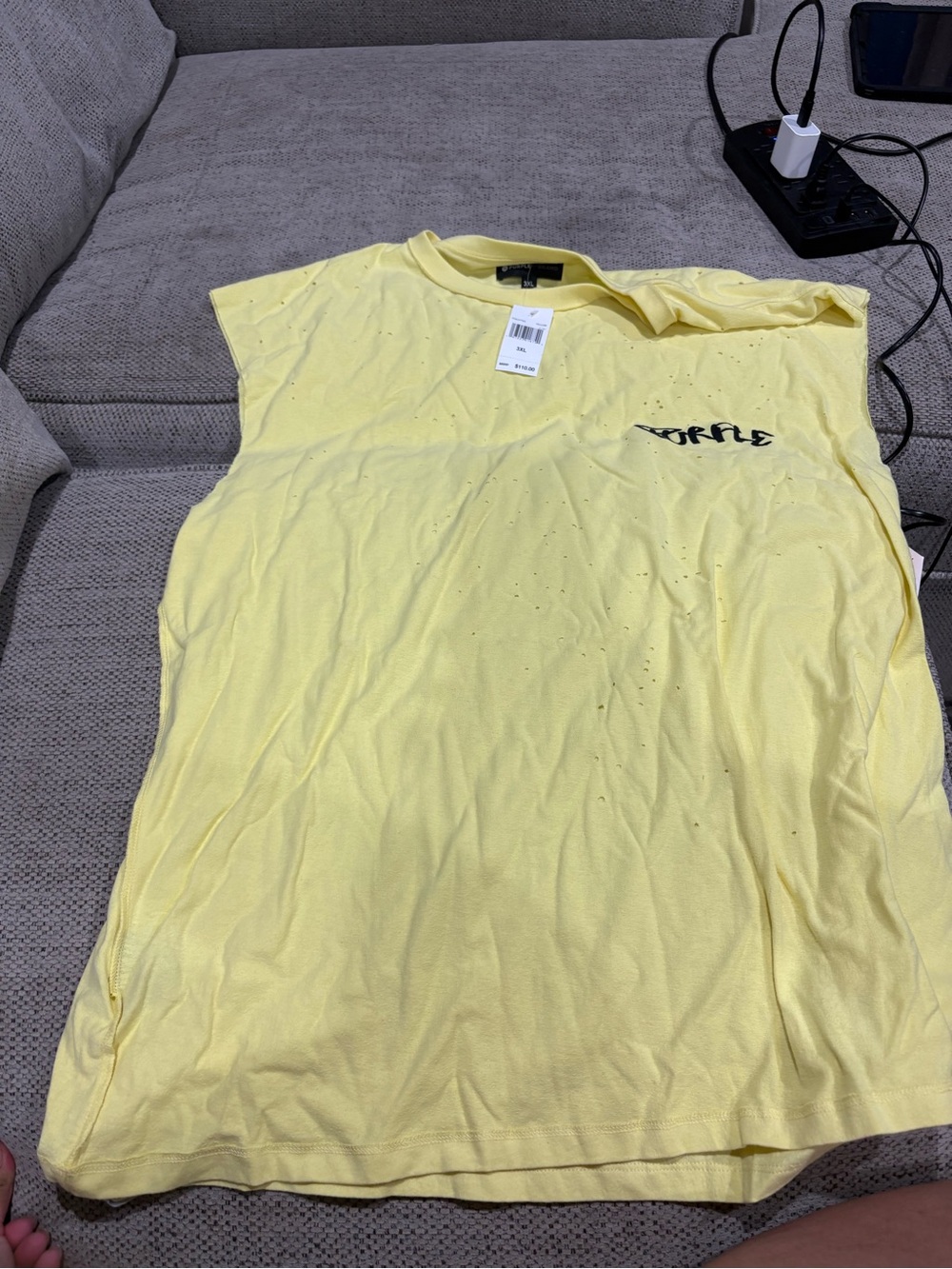 Yellow Short Sleeve Tee - Unbranded